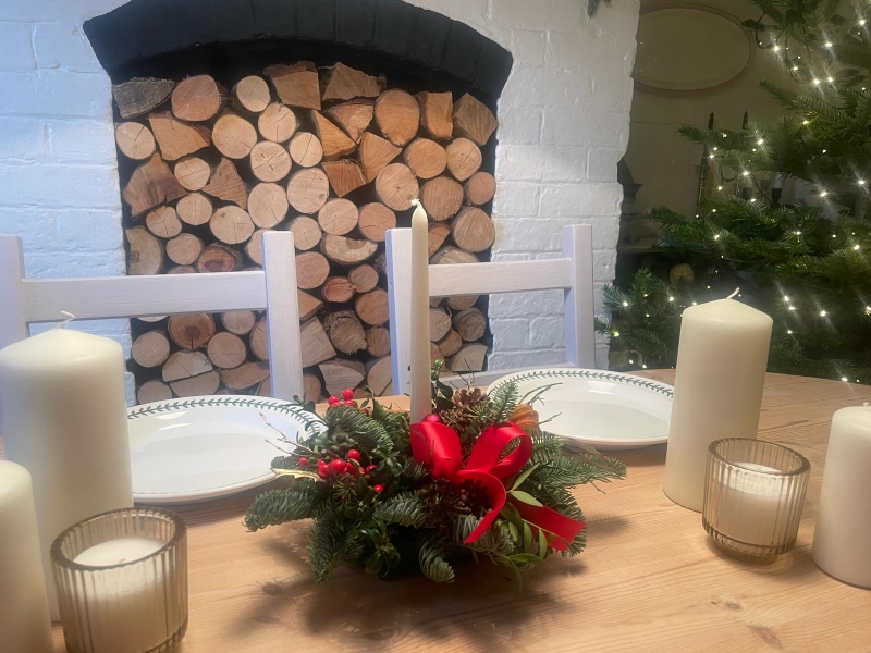 Christmas Candle Arrangement