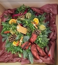 Christmas Harvest Door Wreath