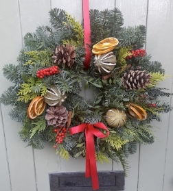 Christmas Harvest Door Wreath