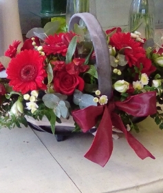 Ruby Trug of Flowers